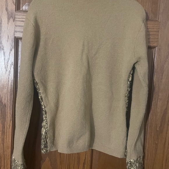 Lightweight tweed knit wool blend vintage sweater size large - Picture 4 of 7
